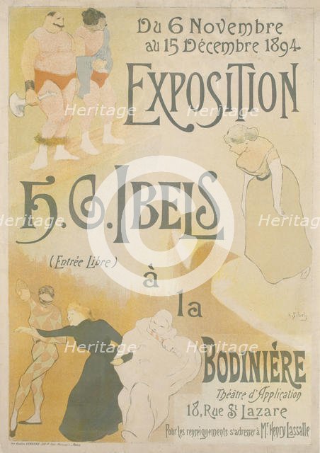 Poster for the Henri-Gabriel Ibels exhibition, 1894. Creator: Ibels, Henri Gabriel (1867-1936).