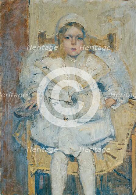 Portrait of a girl, 1905. Creator: Theodor Hummel.