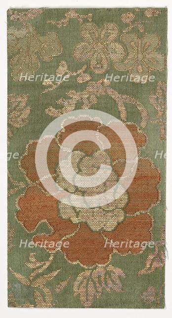 Textile Fragment, 1800s. Creator: Unknown.