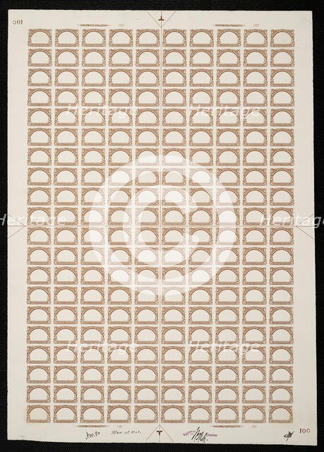 10c Pan-American Fast Ocean Navigation frame plate proof, 487. Creator: Bureau of Engraving and Printing.