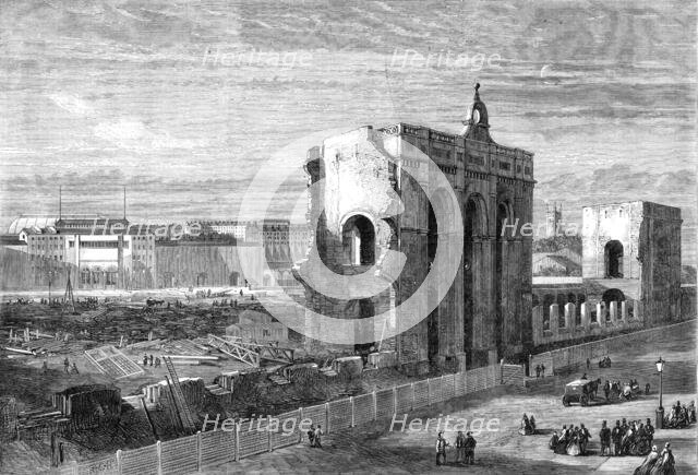 Ruins of the Great Exhibition Building of 1862, (1864). Creator: Unknown.