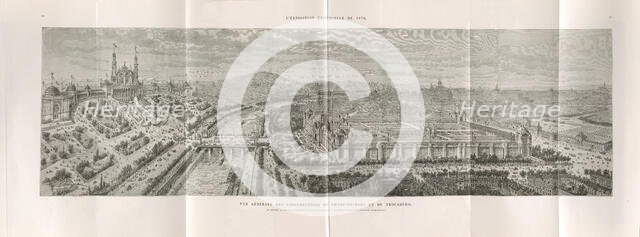 Panoramic view of the Exposition Universelle of 1878 in Paris, 1878. Creator: Trichon, Auguste (1814-1898).