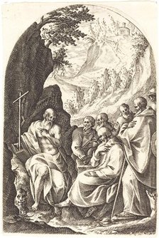 Saint Jerome Instructing his Disciples in the Desert, 1608/1611. Creator: Jacques Callot.