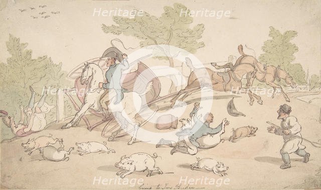 Going to Ivy Bridge, 1780-1827. Creator: Thomas Rowlandson.