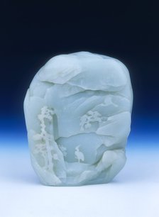 Celadon green jade mountain, Qianlong period, Qing dynasty, China, c1750-1799. Artist: Unknown