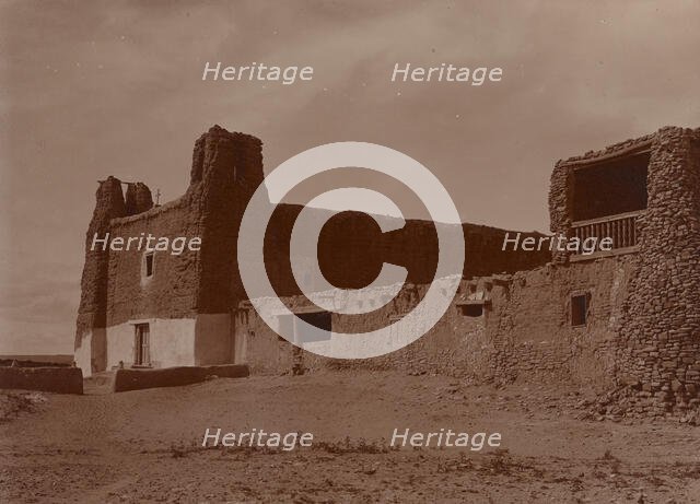 Mission and church at Acoma, c1905. Creator: Edward Sheriff Curtis.