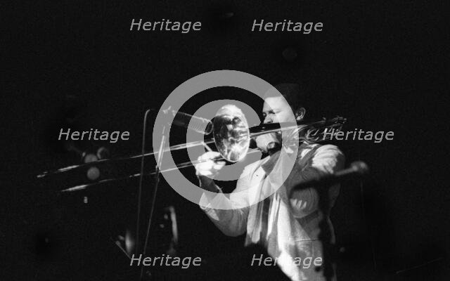 Robin Eubanks, Ronnie Scott’s Jazz Club, Soho, London, May 1990. Creator: Brian O'Connor.