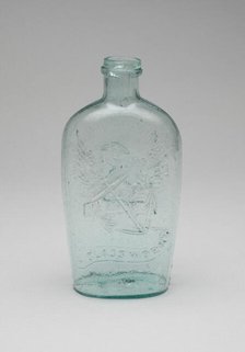 Flask, c. 1850. Creator: Baltimore Glass Works.