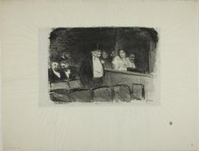At the Theater, c. 1892. Creator: Jean Louis Forain.