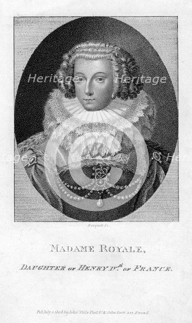 Madame Royale, daughter of King Henry IV of France, (1808).Artist: Bocquet