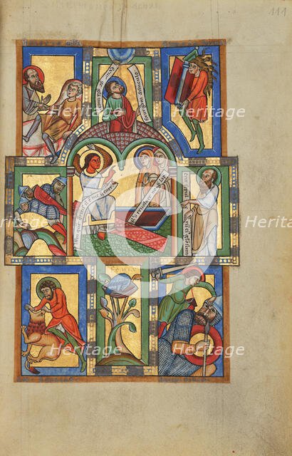 The Women at the Tomb; Stammheim Missal, probably 1170s. Creator: Unknown.