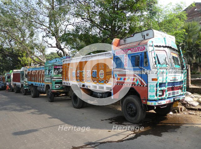 TATA trucks in India, 2019. Creator: Unknown.