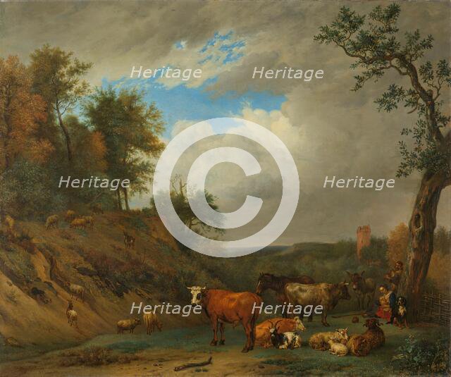 Herdsmen with their cattle, 1651. Creator: Unknown.