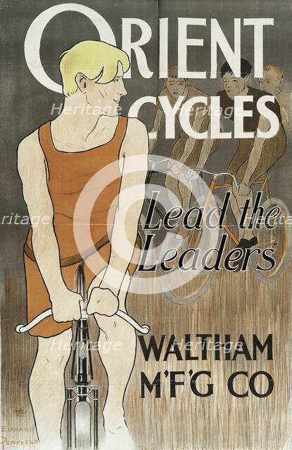 Orient Cycles, Lead The Leaders, Waltham M'F'G Co., c1895. Creator: Edward Penfield.