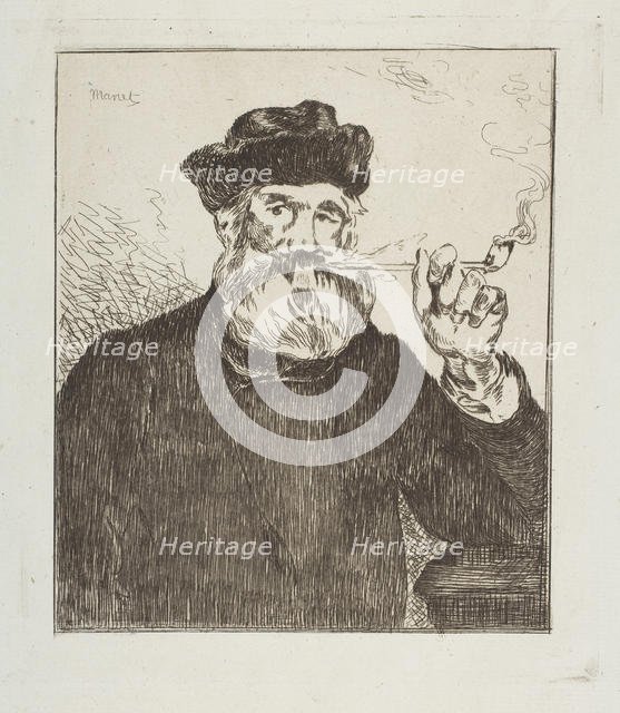 The Smoker (Le Fumeur), 1866-67. Creator: Edouard Manet.
