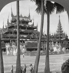 Pagan King's temple near Aindow Yak Pagoda, Mandalay, Burma, 1908.  Artist: Stereo Travel Co