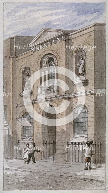 St Bride's Schools, Bride Lane, City of London, 1840. Artist: James Findlay