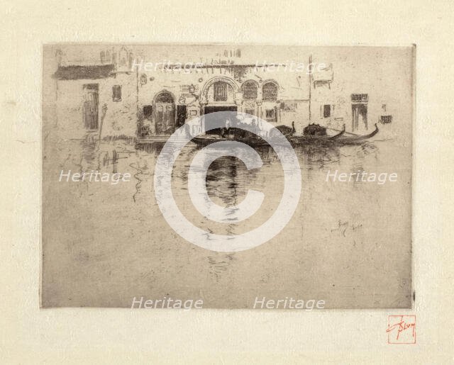 Venetian Canal, 1880-1886. Creator: Robert Frederick Blum.