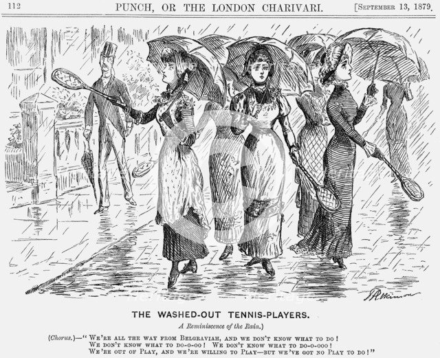 'The Washed-Out Tennis-Players', 1879.  Artist: Priestman Atkinson