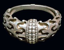 Massive silver Viking bracelet, 10th century. Artist: Unknown