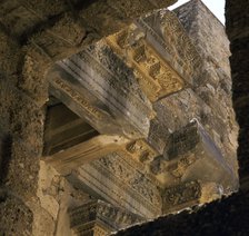 Stonework on the facade of the stage of the theatre in Aspendos, 2nd century. Artist: Unknown