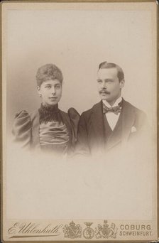 Princess Victoria Melita of Saxe-Coburg and Ernest Louis, Grand Duke of Hesse, c1890-1895. Creator: Photo studio E. Uhlenhuth, Coburg  .