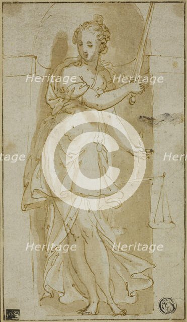 Justice, 1550/69. Creator: Bernardino India.