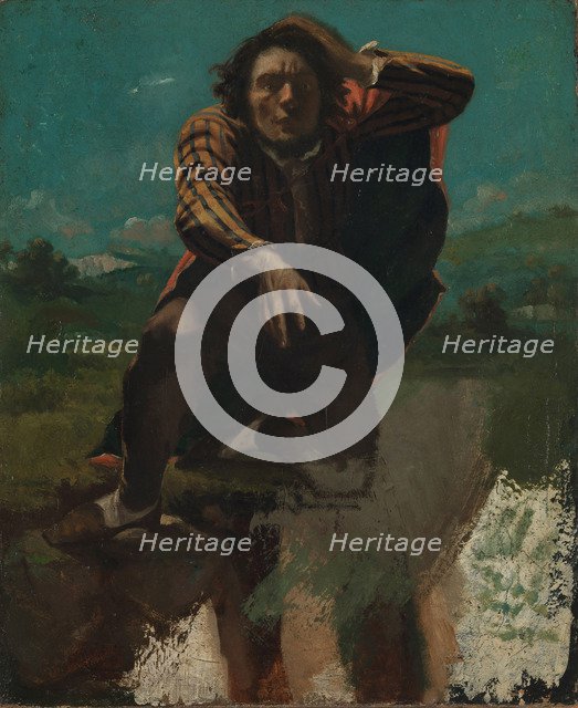 Self-Portrait (The Man Made Mad by Fear). Artist: Courbet, Gustave (1819-1877)