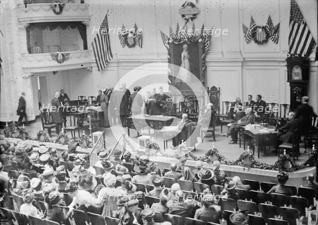 Daughters of American Revolution - Opening of Mothers' Congress In Memorial Continental Hall, 1910. Creator: Harris & Ewing.