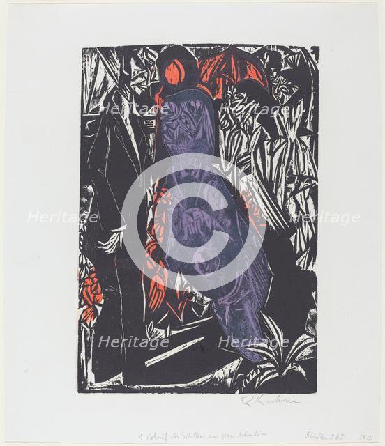Peter Schlemihls wundersame Geschichte: Der Verkauf des Schattens (Peter Schlemihl's..., 1915. Creator: Ernst Kirchner.