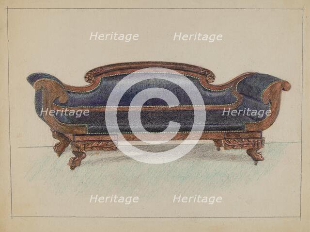 Sofa, c. 1936. Creator: Herman Bader.