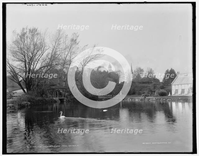 The lake, Soldiers' Home, Dayton, Ohio, (1902?). Creator: William H. Jackson.