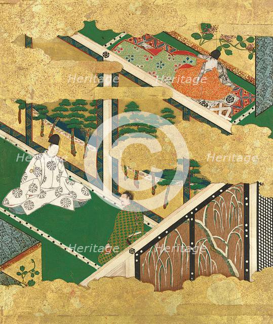 "The Oak Tree" (Kashiwagi), late 16th-early 17th century. Creator: Tosa Mitsuyoshi.