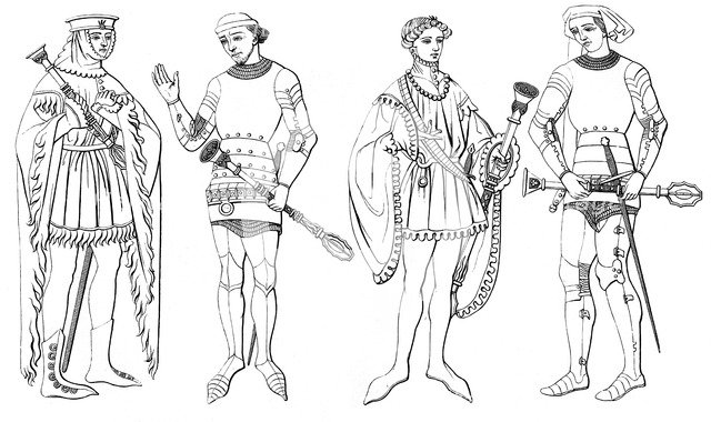 Sergeant at arms, 14th century (1849).Artist: Edward May