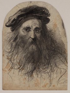 Head of a Bearded Man, late 19th century. Creator: Felix Octavius Carr Darley.
