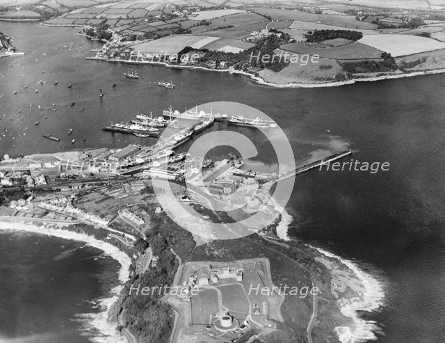 Falmouth Harbour, Cornwall, 1937. Artist: Aerofilms.
