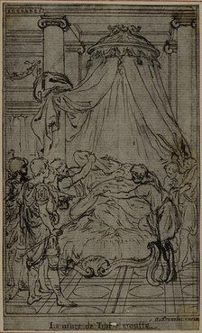 Study for an illustration in Tacitus "Tibère, ou Les Six Premiers Livres des Annales"..., c. 1768. Creator: Hubert Francois Gravelot.