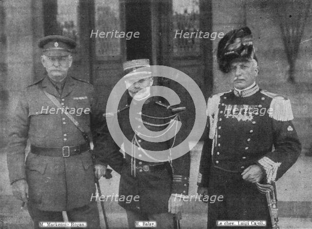 'Les Musiques des Trois Gardes; Les chefs d'orchestre des musiques des trois gardes', c1916. Creator: Unknown.