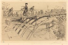 Bridge of Arts (Le pont des Arts), 1890. Creator: Auguste Lepere.