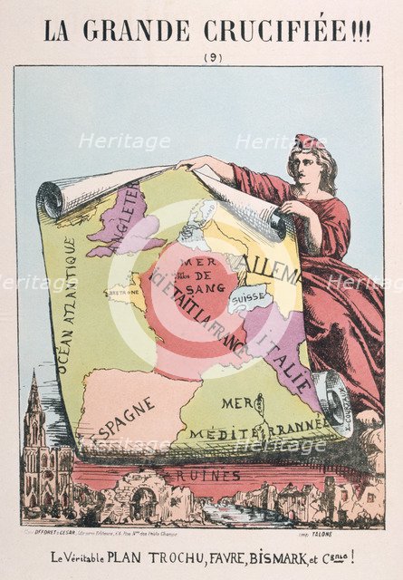 Allegory of Republican France, 1871.  Artist: E Courtaux