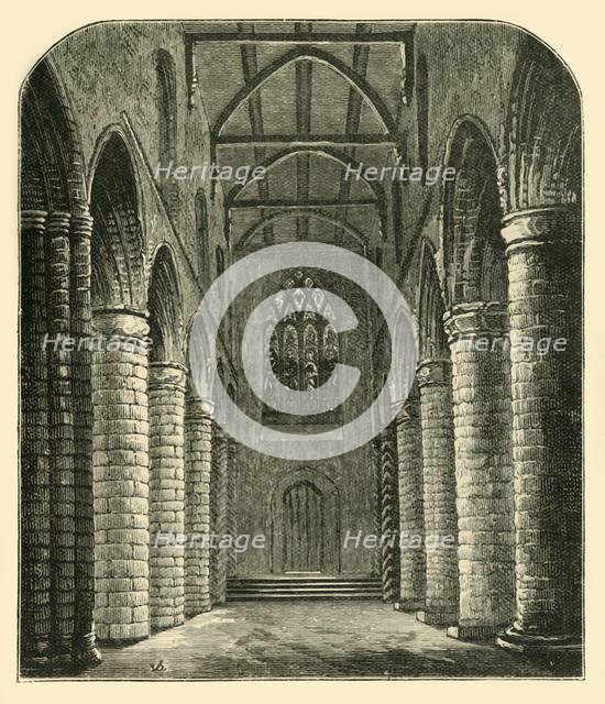 'Interior of the Abbey Nave, Looking West', 1898. Creator: Unknown.