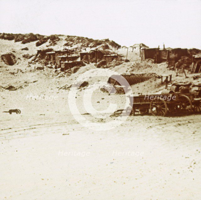 Cantonment in the dunes, Koksijde, Flanders, Belgium, c1914-c1918. Artist: Unknown.