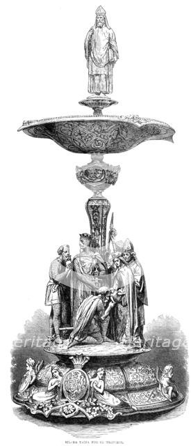 Wedding presents from the Queen to the Princess of Wales: silver tazza..., 1864. Creator: Unknown.