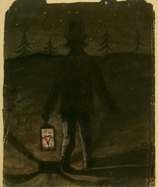 The Night Wanderer, 1890-1896. Creator: Hugo Simberg.