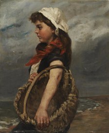 Girl with Basket, ca. 1888. Creator: Alice Pike Barney.