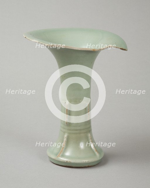 Longquan celadon gu vase, 12th century. Artist: Unknown.