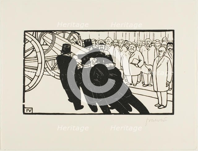 The Coffin Bearers, 1892. Creator: Félix Vallotton.