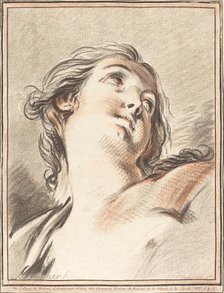 Head of a Woman Looking Up, 1767. Creator: Gilles Demarteau.