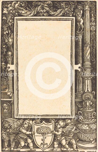 Title-Border with Putti Holding the Pirckheimer Arms, probably 1513. Creator: Albrecht Durer.