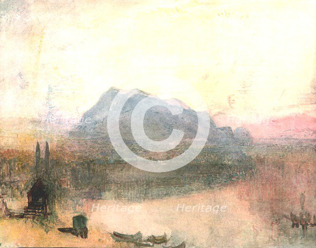 'Lucerne and the Righi: Early Dawn', c1840s, (c1900).  Creator: Unknown.